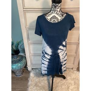 Womens CHA SOR nwt tie dye blue/white dress med